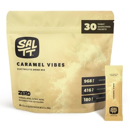 SALTT Elektrolyte Pulver Flavored Drink Mix - Caramel Vibes - 30 Hydration Packets - Magnesium, Kalium, Natrium, Trace Minerals - Zero Sugar & Gluten Free - Travel Essentials