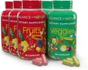Balance von Natur Ganzes Nahrungsergänzungsmittel mit Obst und Gemüse Zutaten für Frauen, Männer und Kinder - 90 Kapseln, 3 Sets