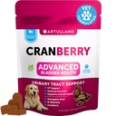 Hunde UTI Behandlung - Cranberry Supplement & Bladder Kontrolle für Hunde - Urinary Tract Infection Incontinence Pill, Bladder Stones - UTI Medicine Treats - 70 Soft Chews für Kidney Unterstützung mit Fischöl