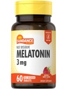 Sundance Melatonin 3mg Fast Dissolve | 60 Vegetarische Tabletten | Natürliche Berry Flavor | Vegetarisch, Non-GMO und Glutenfreie Ergänzung