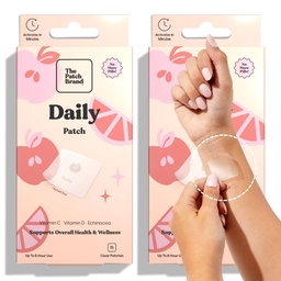 Der Patch Brand Daily Support Patches | Natural Wellness Infused mit Vitamin C, Zink Citrat, Vitamin D, Ginko Biloba und Echinacea