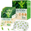 16 Packs Dampf Augenmasken für trockene Augen, Grüner Tee Warme Augenmaske, Relief Eye Fatigue & Puffy Eyes, Feuchtigkeitsheizkompressur für Augen, Selbstbeheizte Augenmaske, Einweg-Reise Essentials & Relaxation Sets
