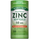 La vérité de la nature Zinc avec la vitamine C. 50mg. 120 Softgels.