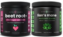 NutraChamps Beet Root Powder & Lion's Mane Powder. Leistungsstarke Zirkulation & Adaptogen Blends