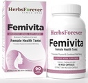 Herbsforever Femivita Kapseln Jeden Tag Female Health Supplement unterstützt gesunde Haut und starke Muskeln 90 Vege Kapseln 800 Mg Jede
