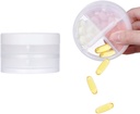 2 Ebenen Pille Case, KIGI Daily Pill Organizer mit 8 Komponenten 1 Tag 4 mal tragbare Pille Box Vitamin Organizer für Reisen (Clear 3.1-2Inch)