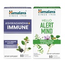 Himalaya Ashwagandha +Immune mit Vitamin C für aktive Immununterstützung & Hello Alert Mind for Energy, Focus & Attention, 60 Kapseln Jeder - Bundle