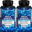 Potent Garden 2-Pack Mega Mineral Supplement Komplette Mineralkomplex mit Calcium Magnesium Zink Bor Selen Chrom & 72 Spurenmineralien Eisenfreies Calcium Supplement -200 Pillen