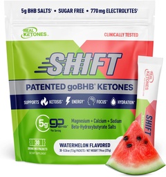 Reale Ketone BHB Exogene Ketone Getränke Mix Packets Keto Elektrolyte Pulver-Packets kein Zucker mit 4 Haupt Fasting Elektrolyte Plus Hydrating patentierte Keto BHB - 30 Count Watermelon