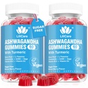 Ashwagandha Gummies 2000mg für Damen - Sugar Free, Vegan - Organic Ashwagandha Root Extract Supplements Gummy & Vitamin D3, B12 und Turmeric, Promote Relaxation, Mixed Berry Flavor, 120 Count
