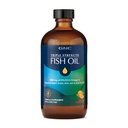 GNC Triple Strength Fish Oil Liquid Supplement, Wild Deep Ocean Caught. mit 1000mg EPA DHA Omega 3s, für, Herz, Gehirn, Haut, Auge, Joint Health, Natural Orange Flavor, 8 Fl Oz, 47 Servierungen