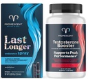 Promescent Delay Spray für ihn (2.6ml) + Testosteron Booster für Männer Supplement mit Tongkat Ali (LongJack), KSM-66 Ashwagandha, Horny Goat Weed