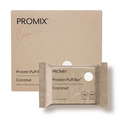 ProMix Nutrition Protein Puff Bars - Kokosnuss - Marshmallow Crispy Treat - Great Tasting & Healthy On The Go Snack - High Protein & Low Calorie - Frei von Gluten, Soy, & Corn - 12 Bars