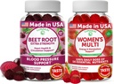 Lunakai Beet Root und Womens Multivitamin Gummis Bundle 100% Tageswert von 16 essentiellen Vitaminen und Mineralien (Vitamine A,B,C,D,E)