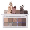 BINGBRUSH 10 Farben Dunkelbraun Graue Augenschatten Pallet, High Pigmented Matt Shimmer Eyeshadow, Natürliche neutrale glänzende Augenschatten Ultimate Makeup Palette, Vibrant Make Up Pallets Kit