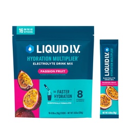 Liquid I.V.® Hydration Multiplikator - Passionsfrucht | Elektrolytpulver-Getränkmischung | 1 Packung (16 Servierungen)
