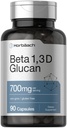 Horbäach Beta Glucan 1 3D 700 mg | 90 Kapseln | Beta 1,3, 1,6 D Glucan | Non-GMO, Glutenfreie Ergänzung