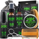 Bart Kit Bart Grooming Kit w/Beard Wash/Shampoo Bart Öl Balm Brush Comb Scissor Tasche e-Book Weihnachten Stocking Stuffers Geschenke Ideen für Männer Ihn Papa Freund Ehemann Männer