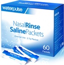 Waterpulse 60 Nasal Rinse Packets,Effective Neti Pot Salt Packets,Nasal Rinse Salt Packets Individuell Wrapped - Praktische Lösung für Sinusitis, Allergien und Kälteentlastung