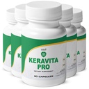 Keravita Pro - Natürliche Ergänzung mit Vitaminen C, Vitamin E, Grüner Tee, Kurkuma & Pilz für Haar & Nail | Non-GMO, Stimulant-Free | Made in USA, GMP-zertifiziert | 60 Kapseln - 6 Monate Versorgung