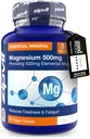 Zipvit Magnesium 500mg | 90 Vegan Tabletten | Unterstützt Muskel- & Knochen Gesundheit | Vegan und vegetarische Formel | 3 Monate Versorgung