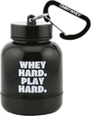 ONMYWHEY - Protein Powder & Supplement Funnel Keychain, Portable To-Go Container für das Gym, Workouts, Fitness, & Travel - TSA genehmigt, Whey Hard Play Hard