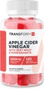 TransformHQ Apple Cider Vinegar Gummies (120 Serve, 500mg Per Serving) - Gluten Free, Non OGM
