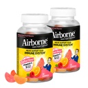 Airborne 750mg Vitamin C Immununterstützungsergänzung für Erwachsene, sortierte Frucht Geschmack, Glutenfreie Crafted Blend mit leistungsstarken Antioxidantien Vitamine A C & E, 42 Gummi (2 Pack)