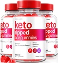 rize labs (Pack of 3 Keto Ripped ACV Gummies, Official Keto ACV Gummies Advanced Weight Loss Support, All Natural Apple Cider Vinegar, Premium Keto Plus ACV Gomitas Recensioni (180 Gummies)