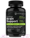 Gehirnunterstützungsergänzung mit 300mg Alpha GPC & 200mg Natürliche Koffein & Vitamine für kognitive Gesundheit, Energie, Gedächtnis und Fokus - Gehirn Booster (60 Kapseln, 1-Monat-Versorgung)