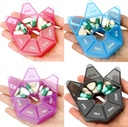 Marque 4 Pack Pill Box - quotidien et hebdomadaire Pill Organizer, taille de voyage, 1 fois par jour, petit cas de pilule, récipient à pilules et titulaire