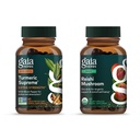 Gaia Kräuter Turmeric Supreme Extra Strength - 60 Vegan Liquid Phyto-Capsules & Reishi Mushroom - Immunsystem & unterstützt Herzgesundheit - 40 Vegan Liquid Phyto-Capsules (2 Pack)