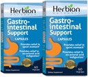 HERBION Naturals Gastro-intestinale Unterstützung Kräutermischung für Upset Stomach Relief, Gastrointestinale Gesundheit und Funktion, okziale Säure Verdauung, Gesunde Darmflora, 60 Vegicaps - Packung von 2