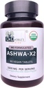 Ashwa X2, Md Formulierte Vegan Tabletten mit natürlichen Inhaltsstoffen & Schwarz Pfeffer, die Bioverfügbarkeit erhöhen, 1500mg, kein Extrakt, USDA Organic