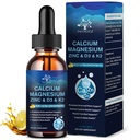 (1 confezione) Magnesium Calcium Zinc Supplemento con vitamina D3 K2 per le donne, Magnesio Glycinate Vegan Gocce liquide per adulti Plus L-teanina Boron Sea Moss Extract, Bone, Sonno e Gambe, 1 Fl Oz