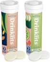 Trinkbeleuchtete Trinktabletten - Elektrolyte & Vitamine | Ginger-Lime und Lemon-Lime - 2 Packung (20 Servierungen)