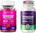 Magnesium Glycinate|Gummies für Erwachsene, Schlaf, Entspannung & Fokus, gemischte Berry Flavor & Kapseln mit Zink & Vitamin D3 für Schlafunterstützung