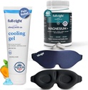 Schlaf &amp; Komfort: Magnesium+ 500 MG für Tiefschlaf 60 Caps, Schnell-Aktualisierung Gel Rub für beruhigende Komfort 4 Unze & 3D Licht Blocking Schlafmaske One Size