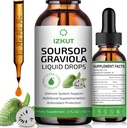 Soursop Bitters Liquid Organic: Soursop Leaf & Fruit Botanical Extract - Soursop Liquid Drops for Cell Support & Regeneration - Immununterstützung, Entspannung, Lebergesundheit und Schlafhilfe für Männer & Frauen