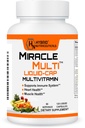 MiracleMulti Liquid Multivitamin Kapseln für Männer und Frauen - Komplette Ganze Nahrungsmischung Tägliche Vitamin- und Mineralergänzung mit CoQ10, B12, 42 Superfood Enzyme - 120 Softgels
