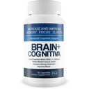 Brain + Cognitiva - Advanced Cognitive Support - Helfen Sie, das Gedächtnis zu erhöhen und zu verbessern, den mentalen Fokus zu steigern und die mentale Klarheit zu unterstützen - Alpha-GPC-Kapseln für die Gehirnunterstützung und Opti Nootropic Boost