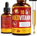 Canis&Cattus 10-in-1 Multivitamin für Hunde und Katzen – Tägliche Glucosamin, Vitamin B, C & D3 Unterstützung - Flüssige Ergänzung mit Cranberry & MSM – 2 Unzen