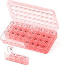 Monatliche Pille Organizer 1 Mal am Tag,30 Tage Pille Box, ein Monat Pille Fall Einmal am Tag,31 Tage Pille Halter Medizin Organizer für Vitamin,Pink