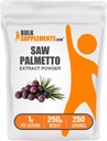 BulkSupplements.com Saw Palmetto Extrakt Pulver - Serenoa Repens, Saw Palmetto Supplement, Kräuterergänzung - Vegan & Glutenfrei, 1g pro Servierung, 250g (8.8 oz) (Pack von 1)