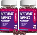 Beet Root Gummies, Beet Root Soft Chews with Beetroot, Grape Seed Extract & Beet Root Powder, Vegan, Non-GMO, 120 Count