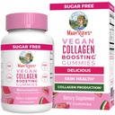 MaryRuth Organics Vegan Collagen für Damen und Herren, Collagen Boosting Gummis, Hautpflege, Lysine, Vitamin C, Vitamin A, Amla, Ergänzung für Haar & Haut, Vegan, Non-GMO, Glutenfrei, 90 Servierungen