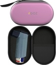 AGOZ Cas d'inhalateur d'asthme Zippered protège-pochette médicale avec bracelet de poignet (Purple)