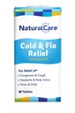 NaturalCare Cold & Flu Relief, Homöopathic Tablets, 60ct | Kann Unterstützung durch Stau, Husten, Kopfschmerzen, Sore Throat, Runny Nose, Body Aches, Fever, Chills
