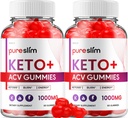 (2 Pack) Pure Slim Keto ACV Gummies - Fortgeschrittene Formel PureSlim Keto Plus ACV Gummis Apple Cider Essig Pure Slim ACV Gummies Nahrungsergänzung Bewertungen Männer Frauen (120 Gummies)