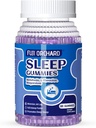 Schlafgummis, natürliche Schlafgummis für Erwachsene mit Magnesium & L-Theanin, Stärke Melatonin Gummies Schlafhilfe für Erwachsene, 60 Zähler
